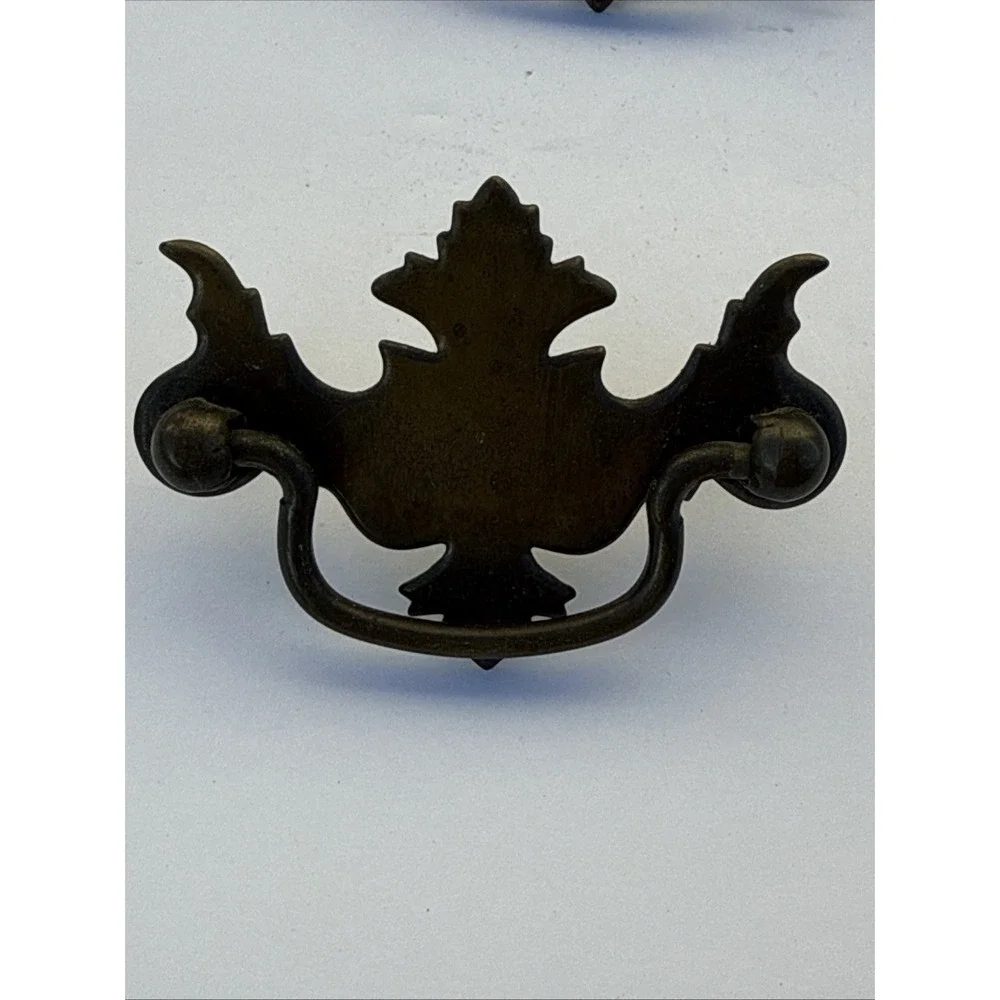 16 Vintage Batwing Drawer Pulls Antique Brass Chippendale Style Furniture Hardwa